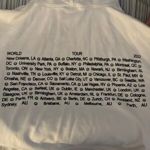 Billie Eilish White World Tour Hoodie